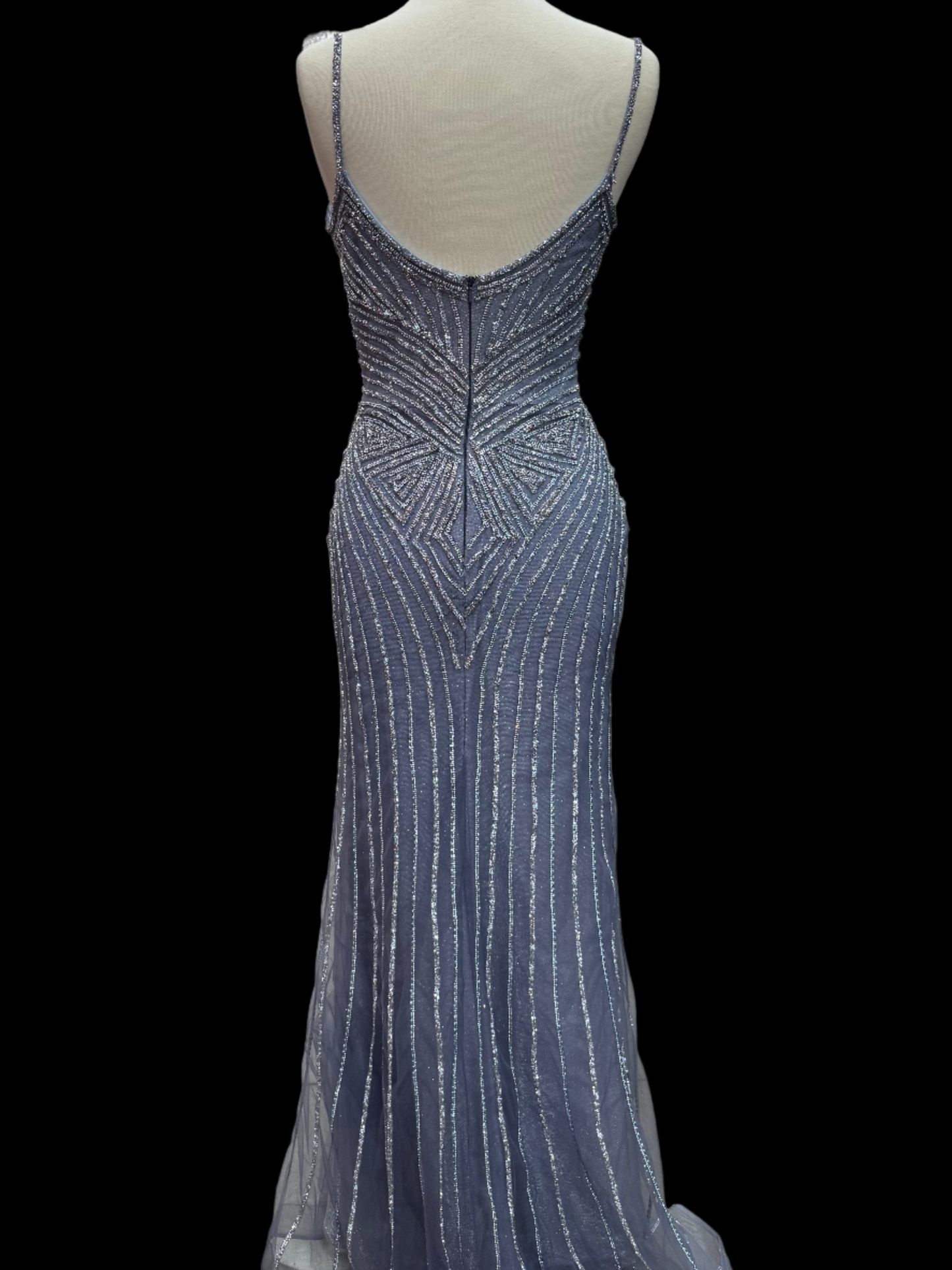 Dusty Blue Diamond Dress