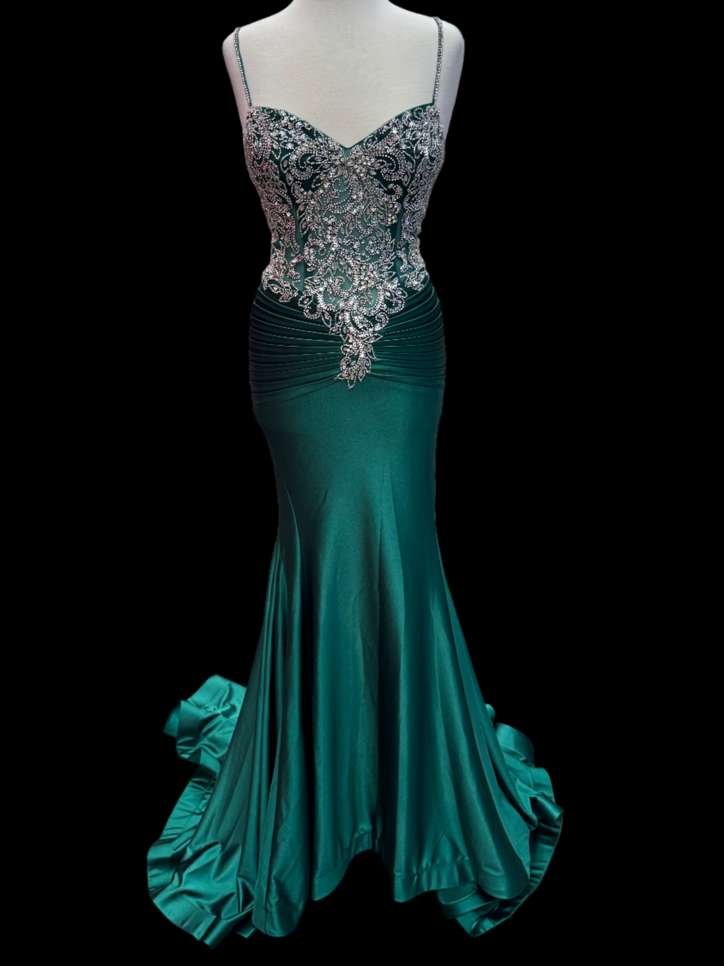 Emerald Rhinestone Dress