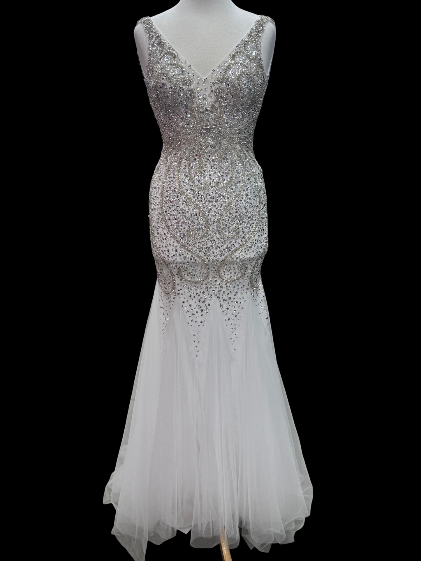 V-Neck Diamond Detail Dress