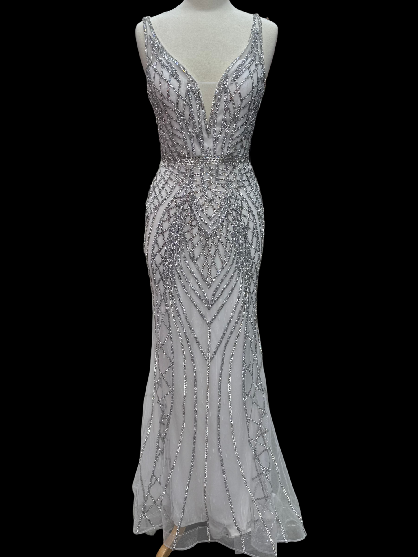 White Bedazzled Gown