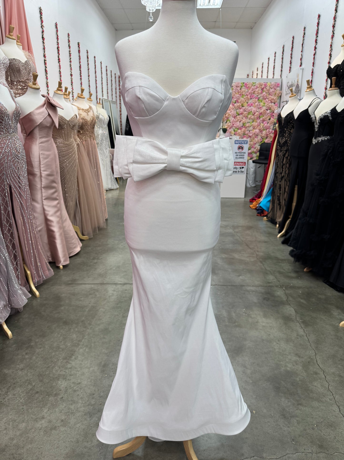 Strapless Front Bow Dress