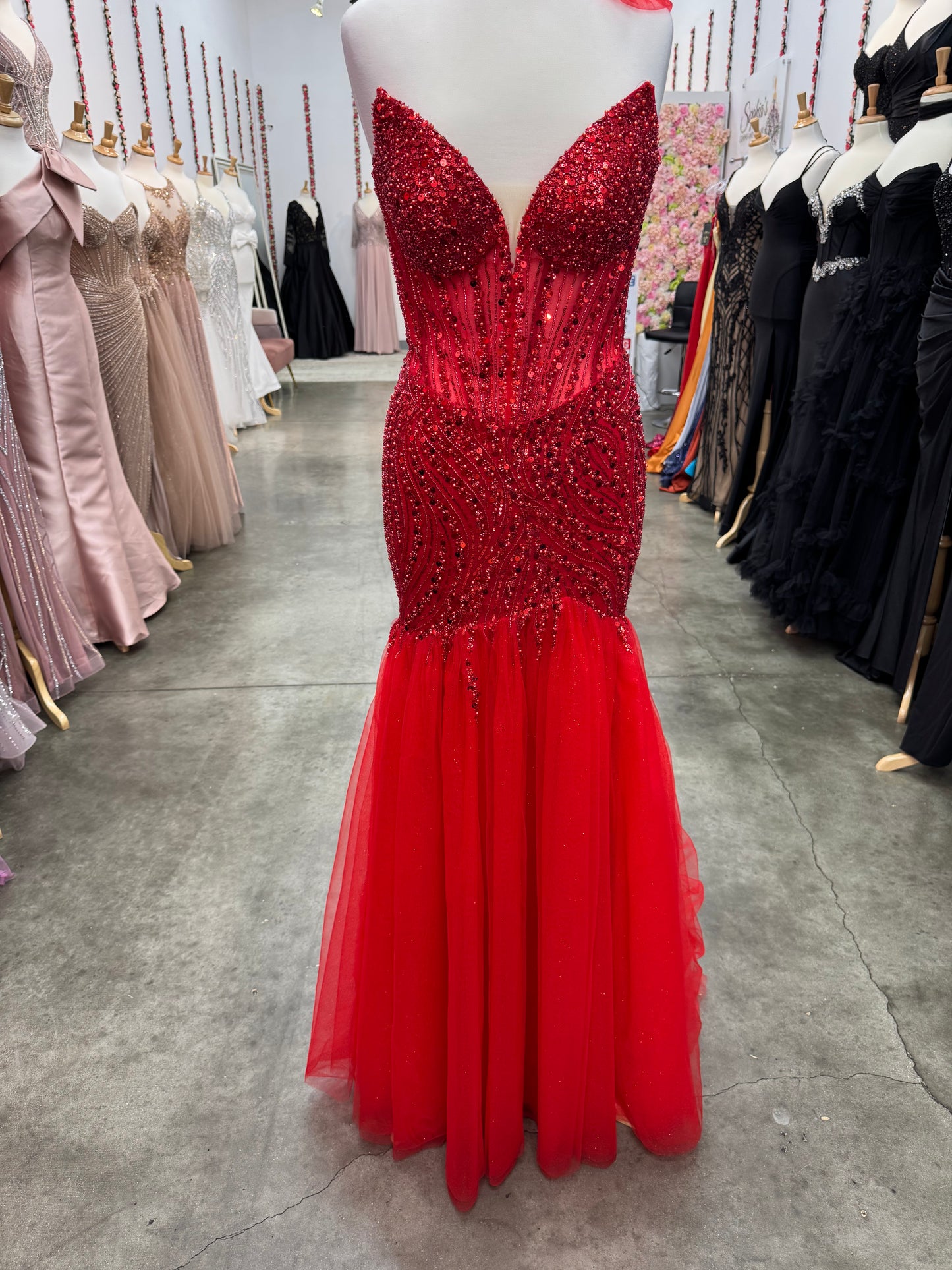 Blanca Mermaid Chiffon Dress