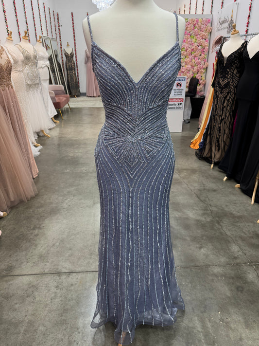 Dusty Blue Diamond Dress