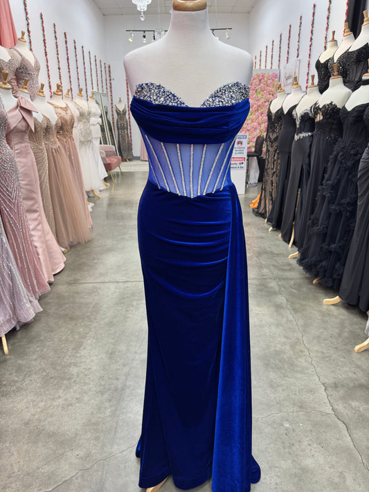 Blue Velvet Gown