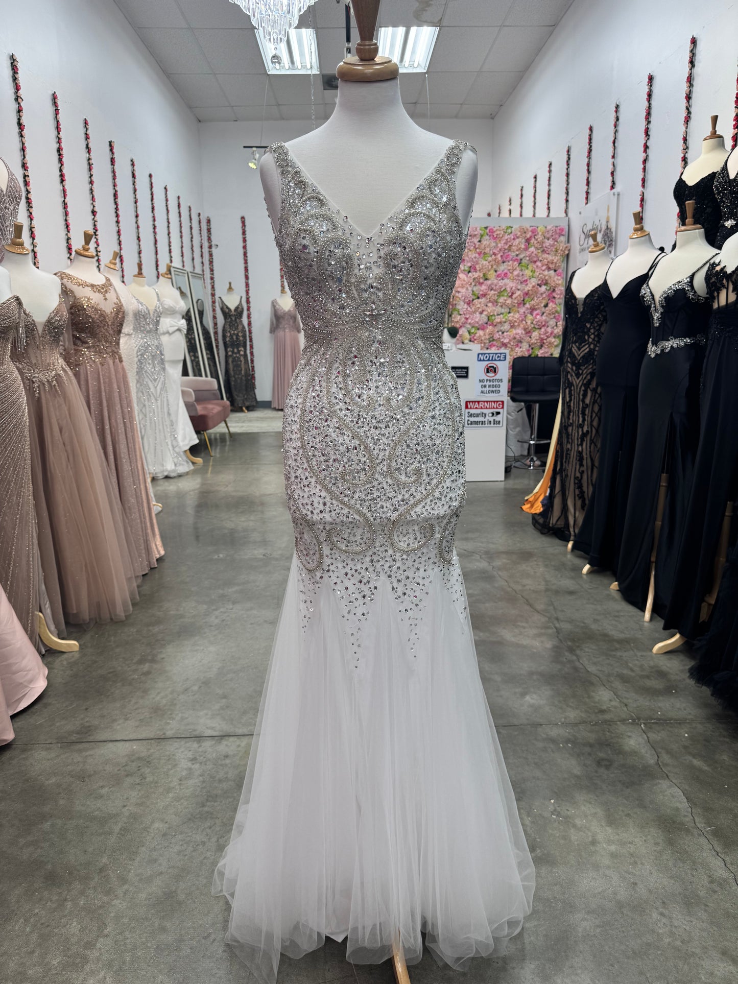 V-Neck Diamond Detail Dress