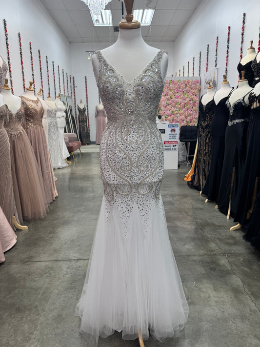 V-Neck Diamond Detail Dress