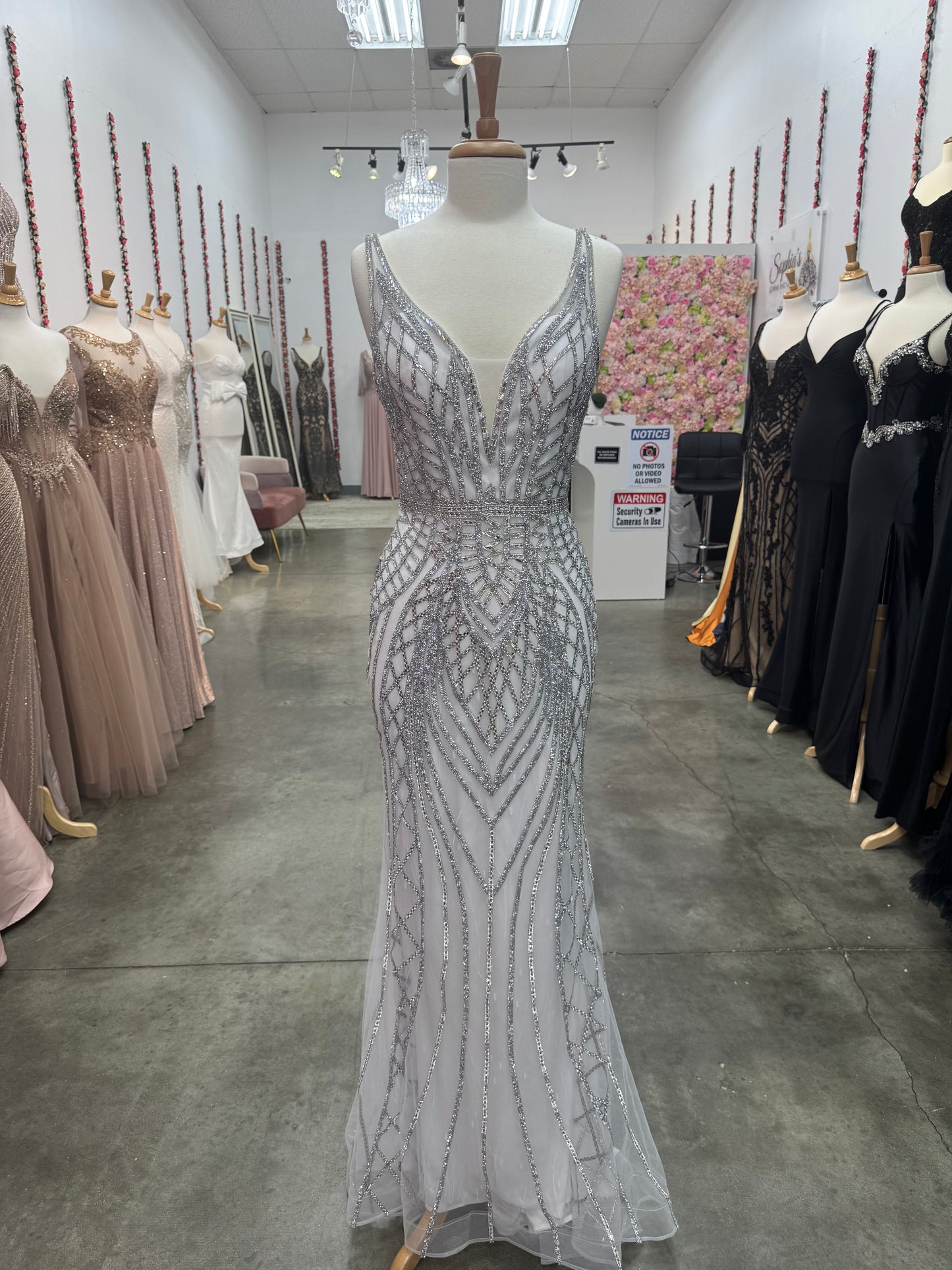 White Bedazzled Gown